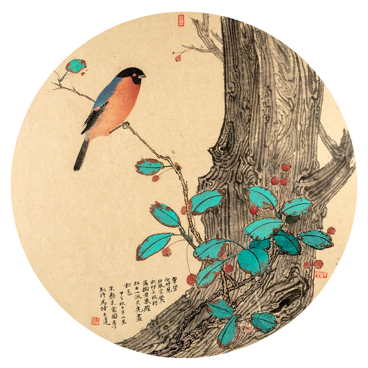 Bird Attracted by Ripening Fruit