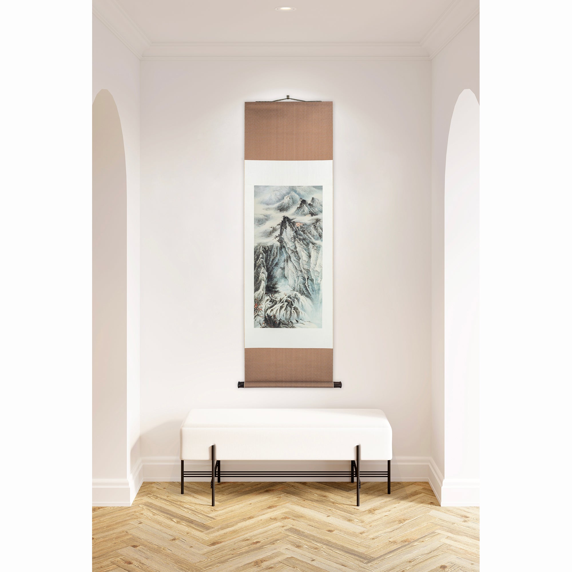 Seeking the Path in Deep Mountains - Hanging Scroll