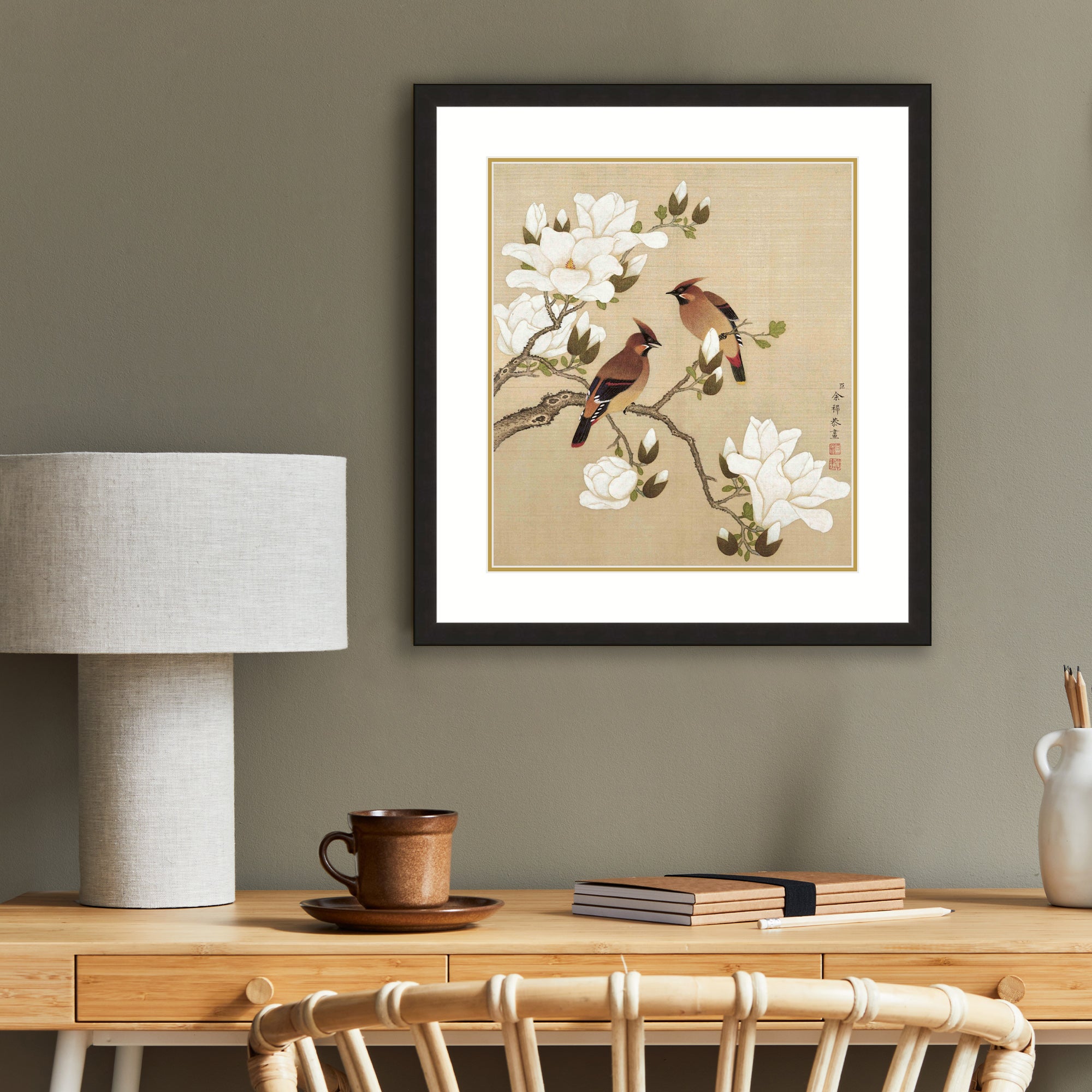 Magnolia and Rosefinches