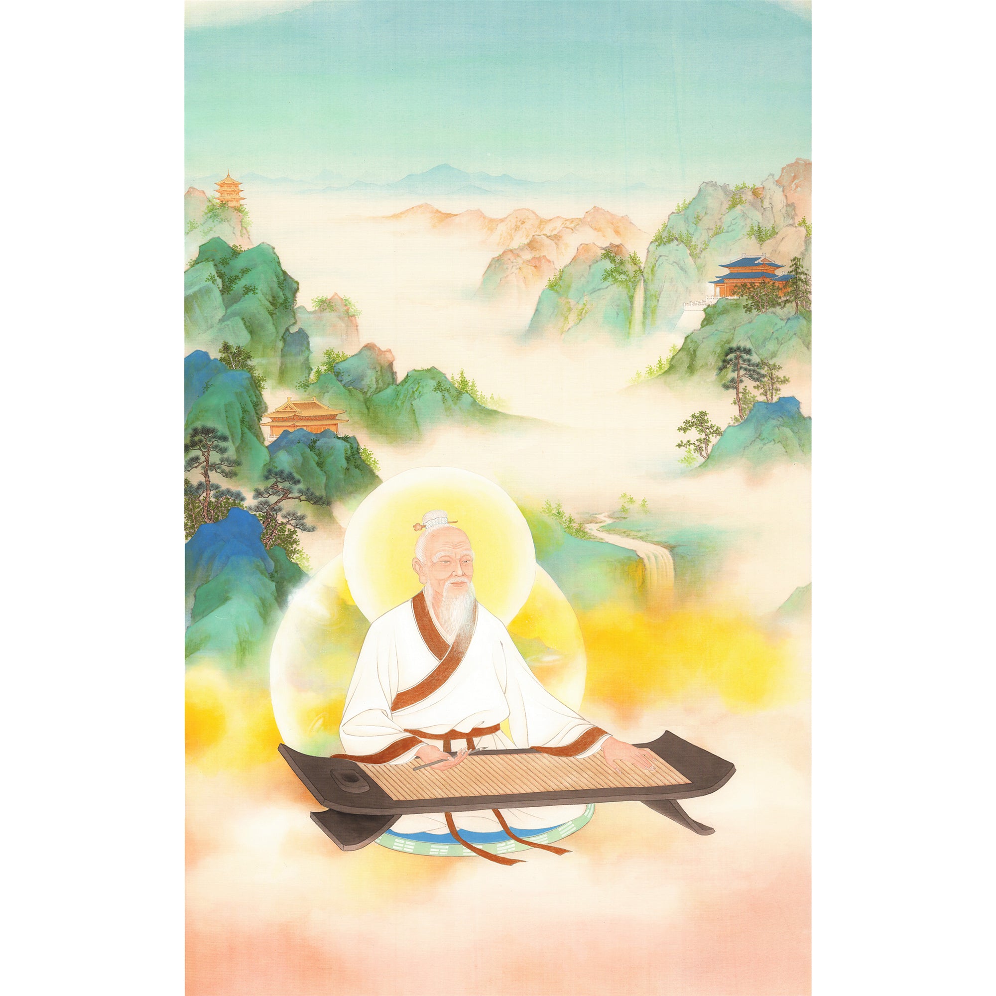 Laozi Writing Dao De Jing- Hanging Scroll