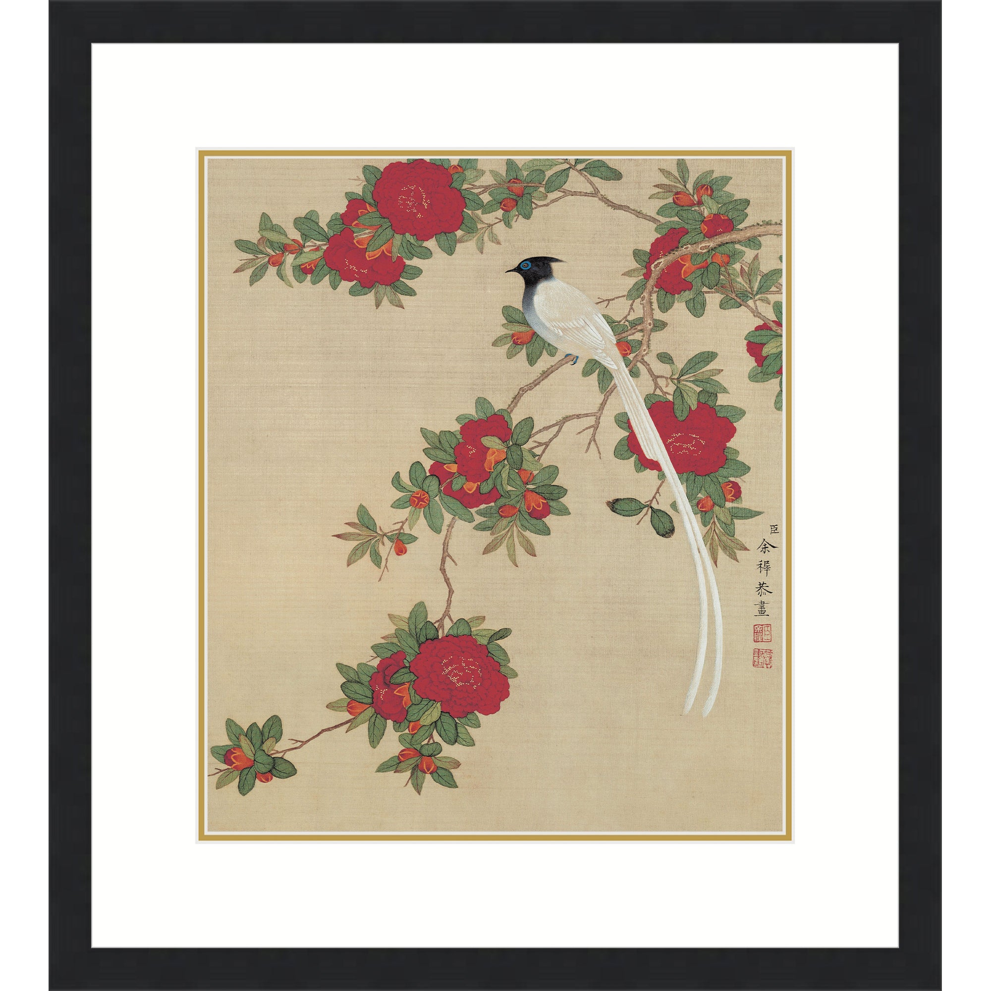 Sparrow atop Pomegranate