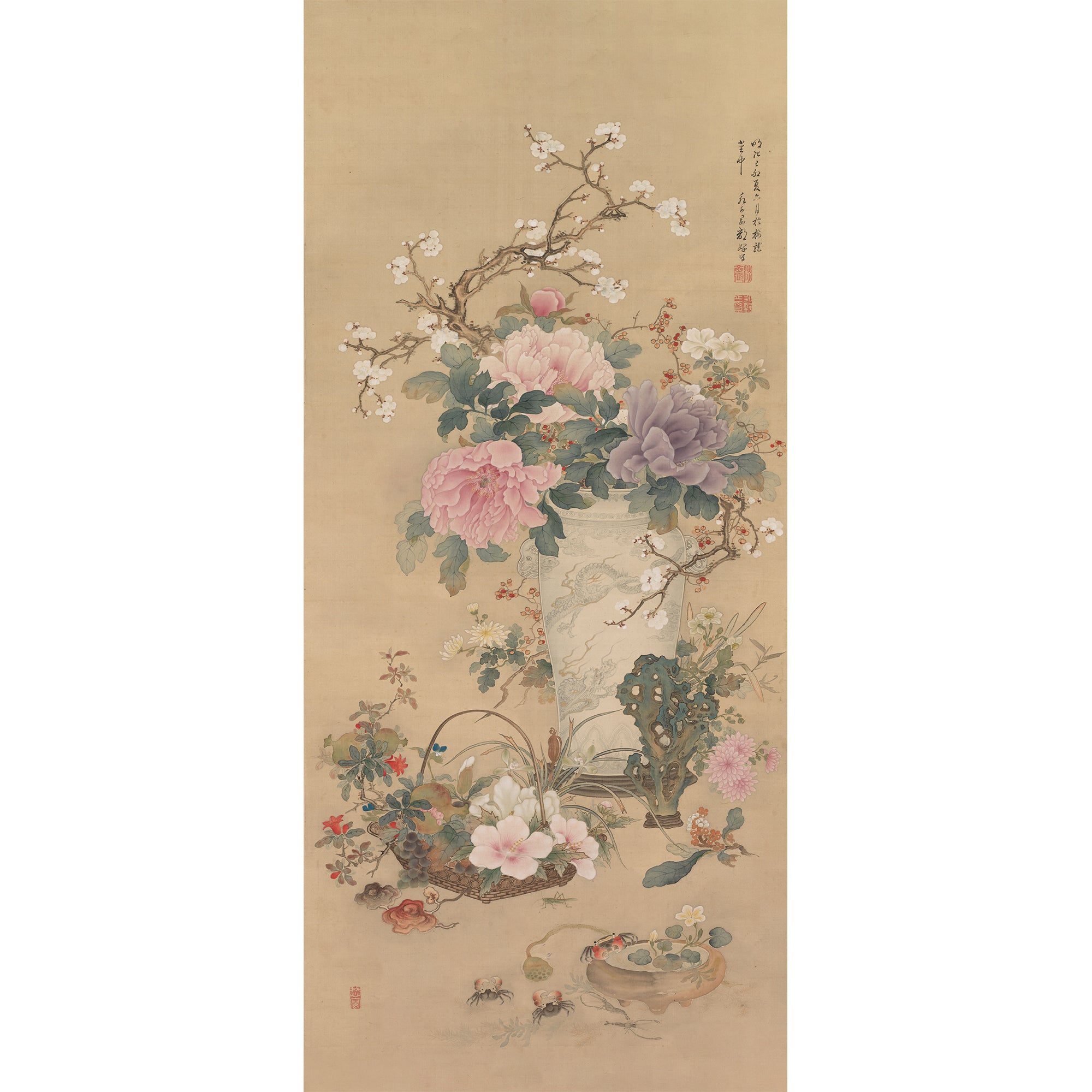The White Plum and Peony Vase Picture