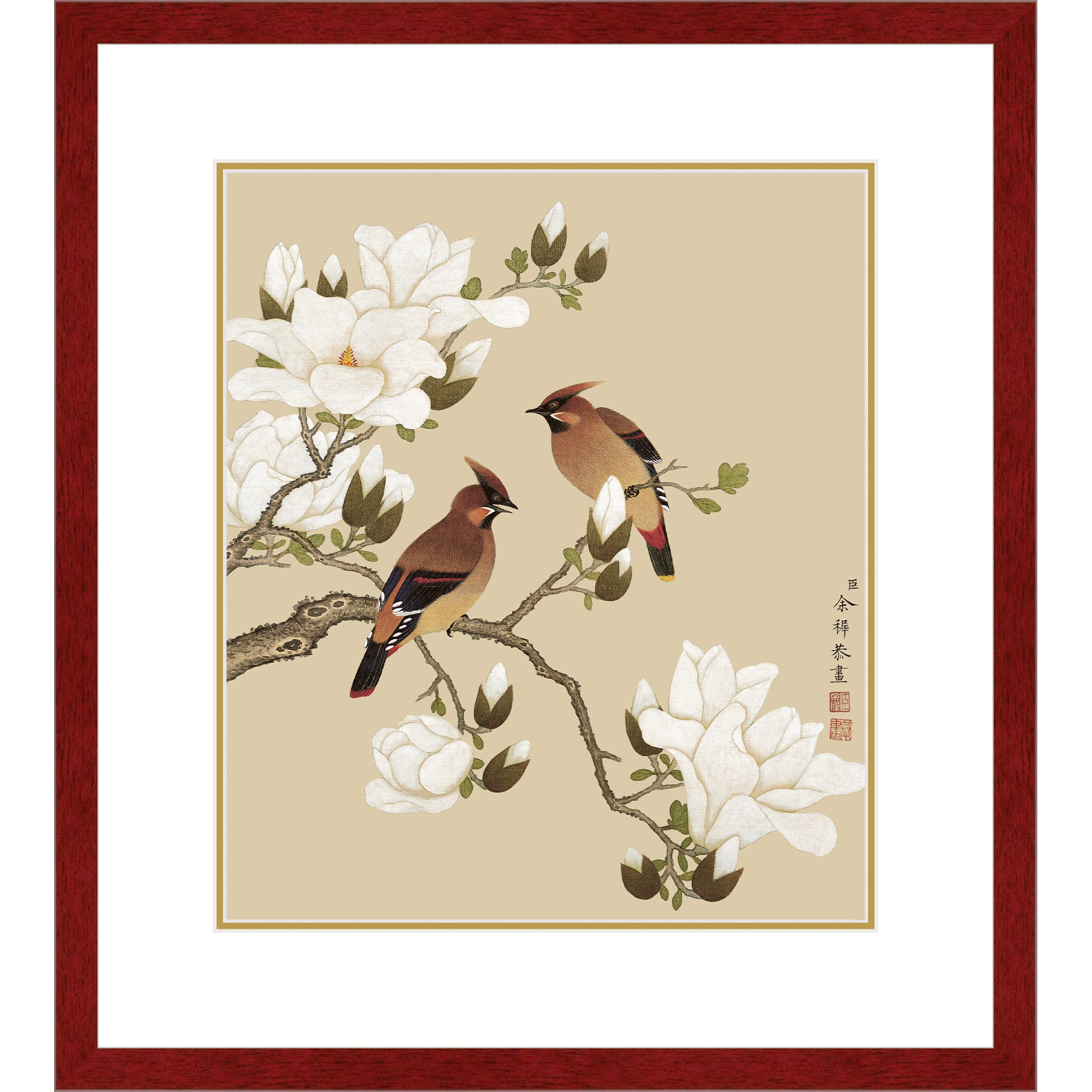 Magnolia and Rosefinches