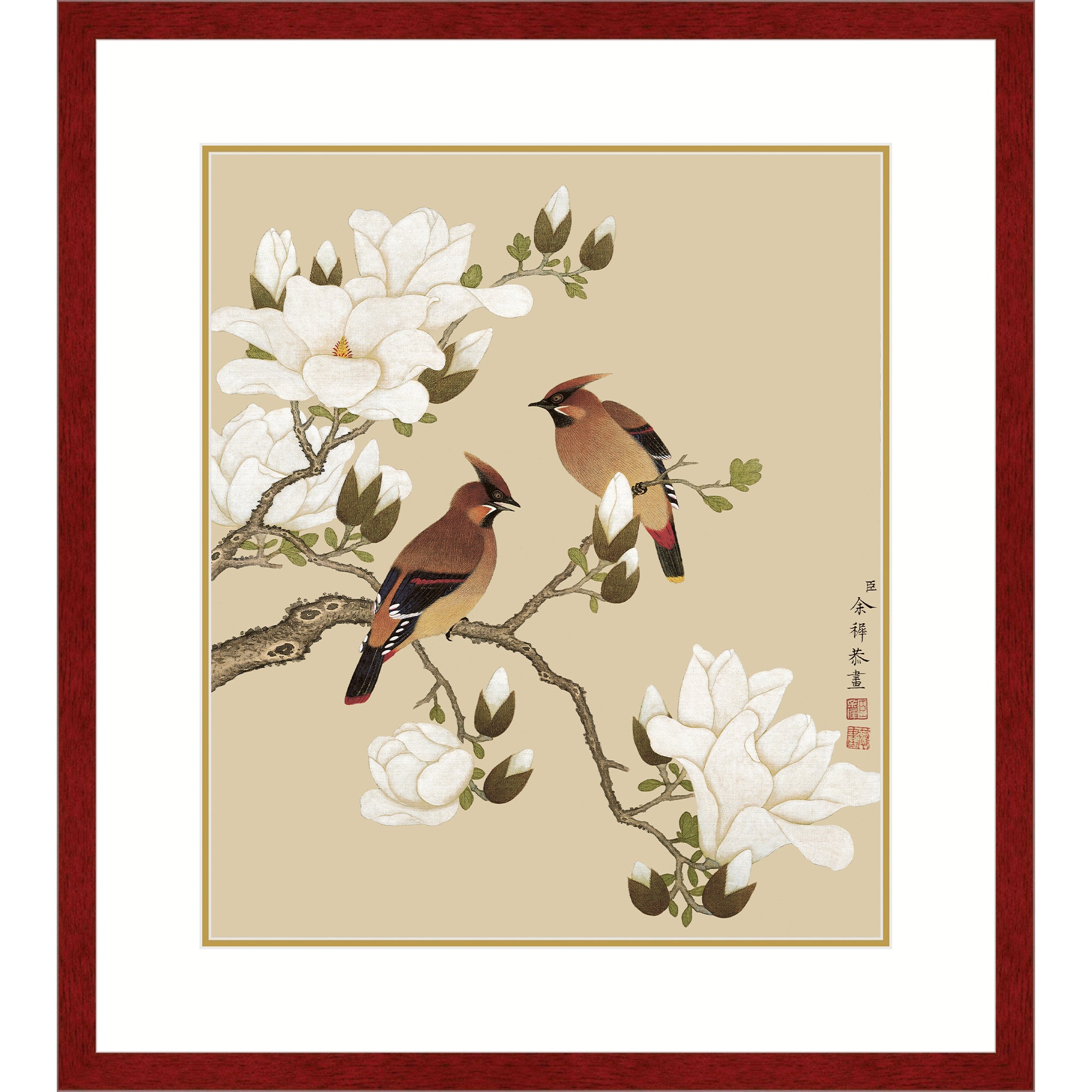 Magnolia and Rosefinches