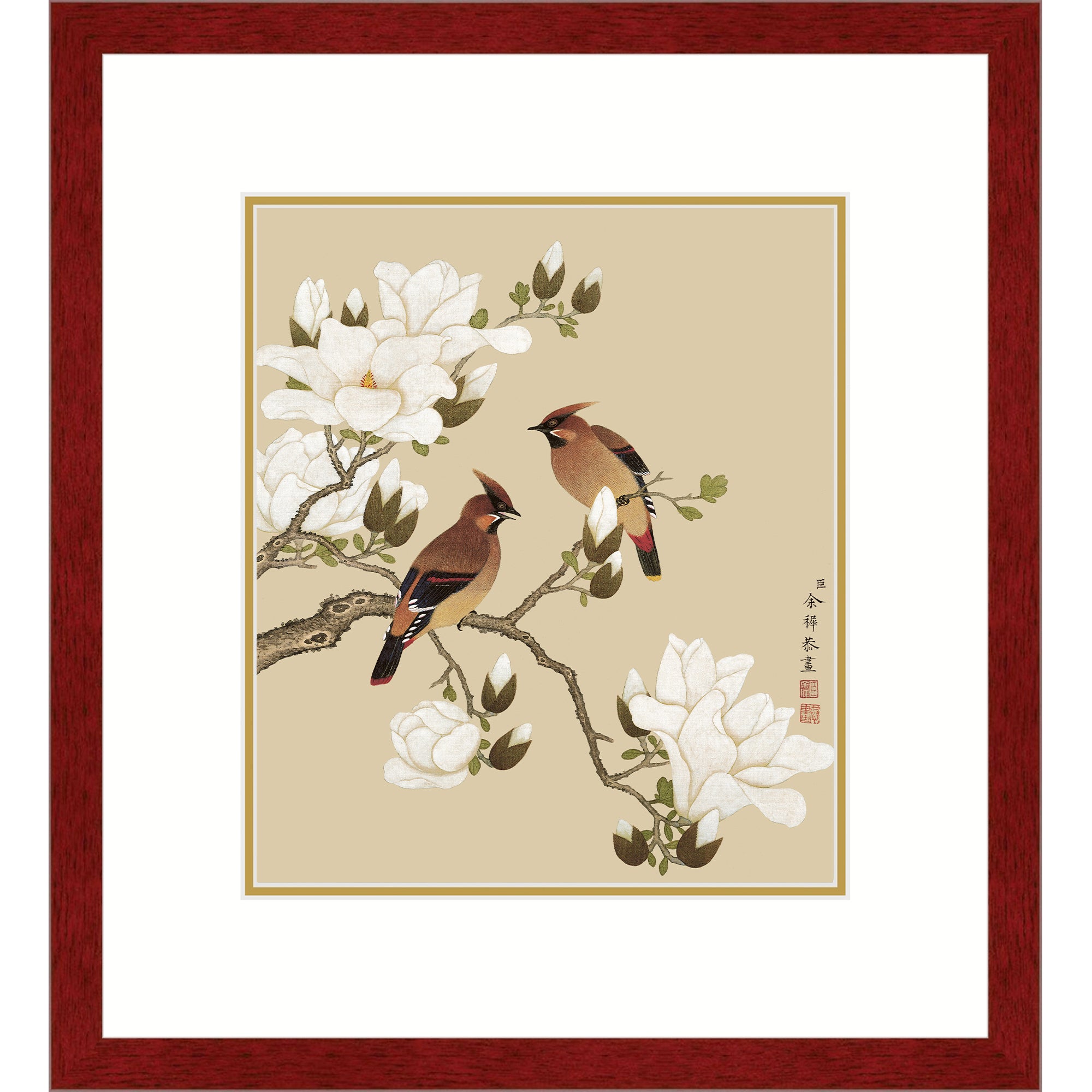Magnolia and Rosefinches
