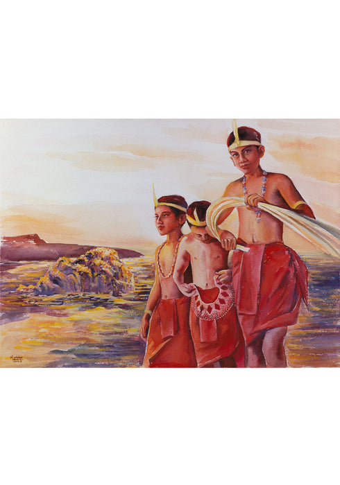 "Youth in the Morning Light" Watercolor Figures