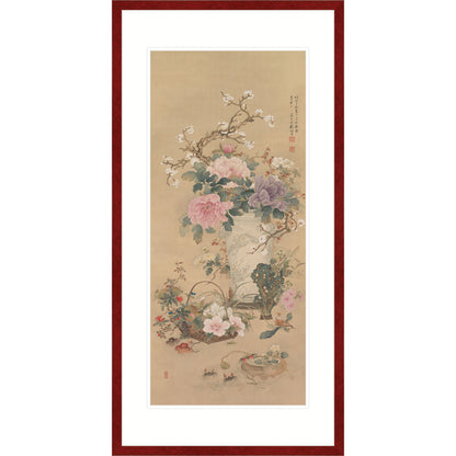 The White Plum and Peony Vase Picture