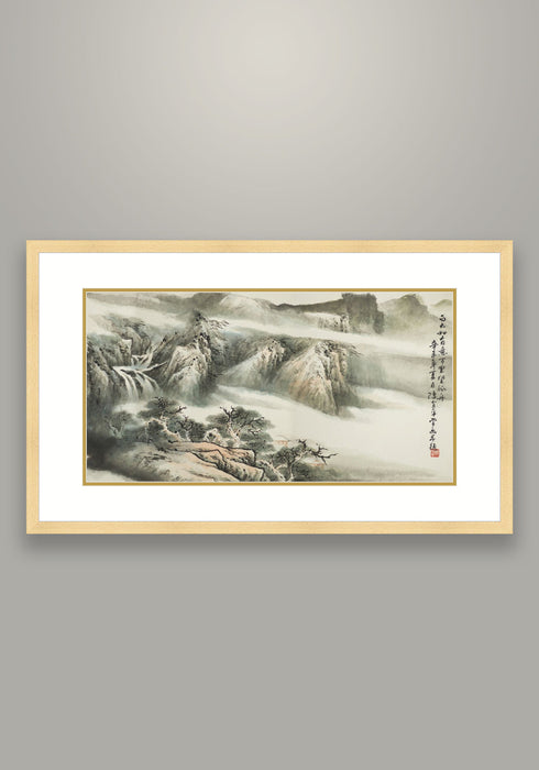 "White Clouds Thousand Miles" Chinese Painting Landscape