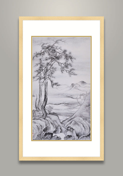 《雙松平遠圖》 國畫 山水