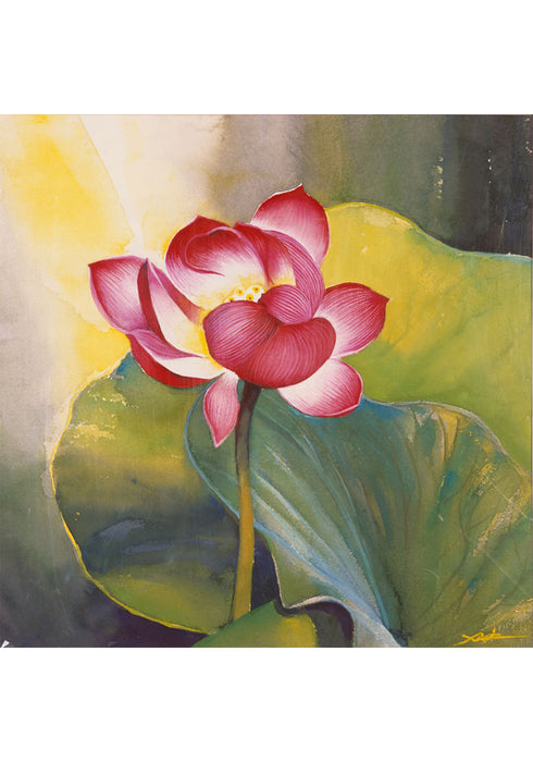 "Lotus in the Morning Light" watercolor sketch