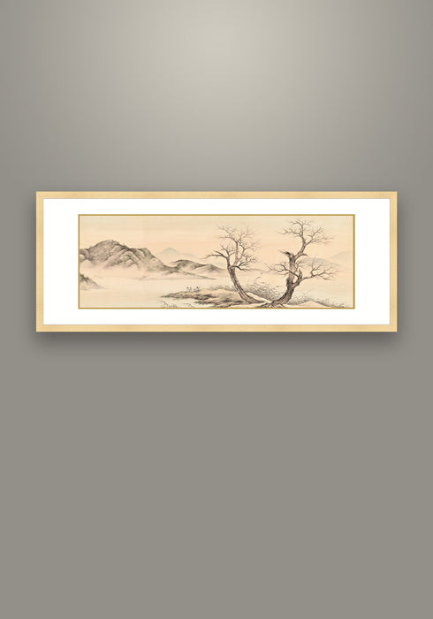 《秋江待渡圖》國畫 山水